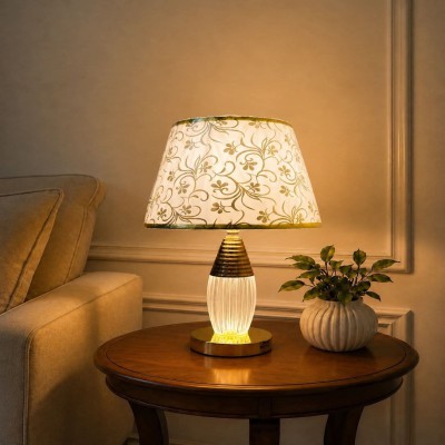 Premium Crystal & Metal Table Lamp