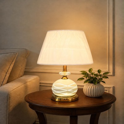 Premium Crystal & Metal Table Lamp