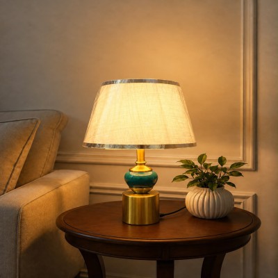Premium Crystal & Metal Table Lamp