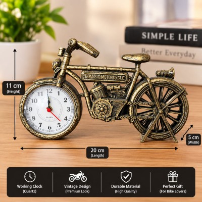 Vintage Motorcycle Table Clock