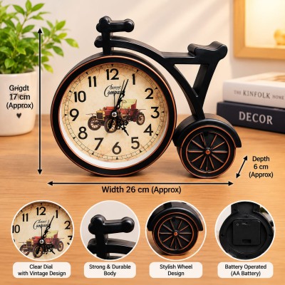 Vintage Tricycle Table Clock