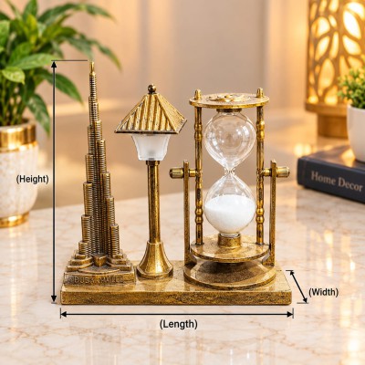 Golden Dubai Landmark Decorative Showpiece