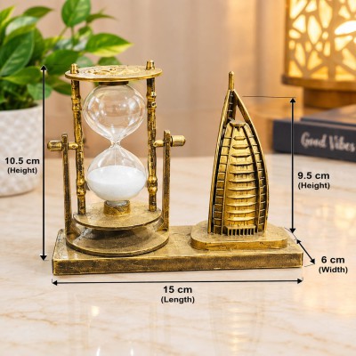 Elegant Hourglass & Burj Al Arab Design Showpiece
