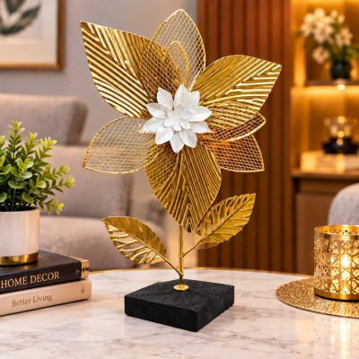 Decorative Golden Flower Showpiece