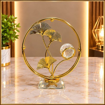 Luxury Golden Ginkgo Leaf Decorative Showpiece