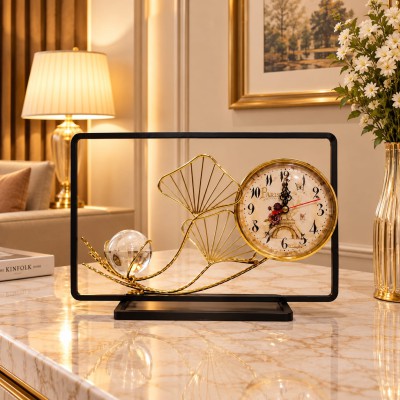 Luxury Golden Decorative Table Clock