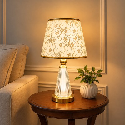 Premium Crystal & Metal Table Lamp
