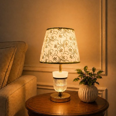 Premium Crystal & Metal Table Lamp