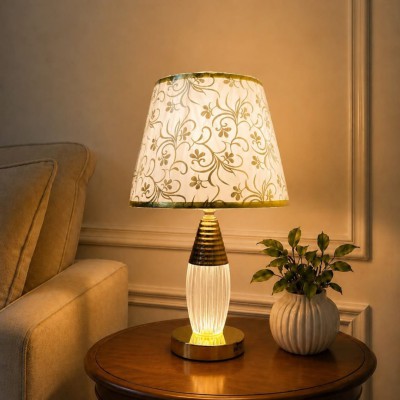 Premium Crystal & Metal Table Lamp