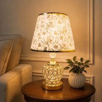 Premium Crystal & Metal Table Lamp