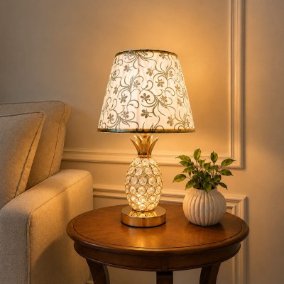 Premium Crystal & Metal Table Lamp