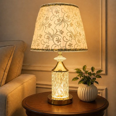 Premium Crystal & Metal Table Lamp