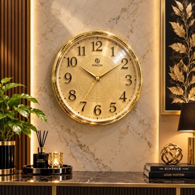 Elegant Haichi Golden Wall Clock