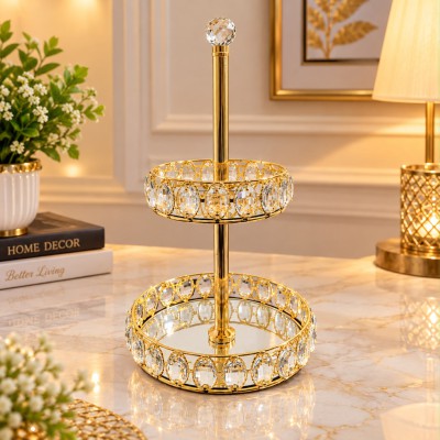 Premium Crystal Stone 2-Tier Tray