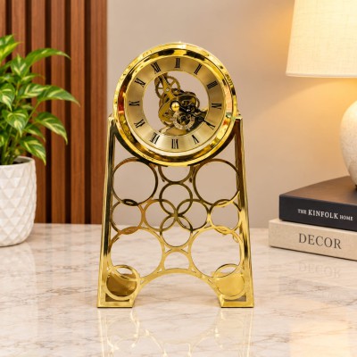 Elegant golden skeleton clock