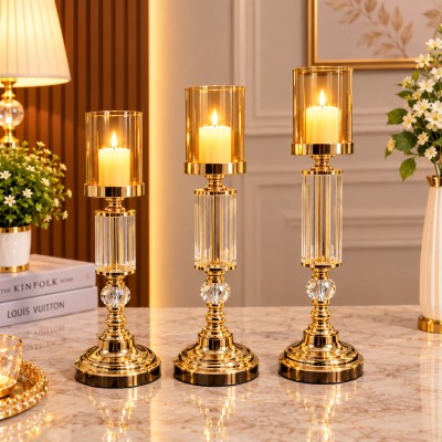 Premium 3-Piece Candle Stand Set