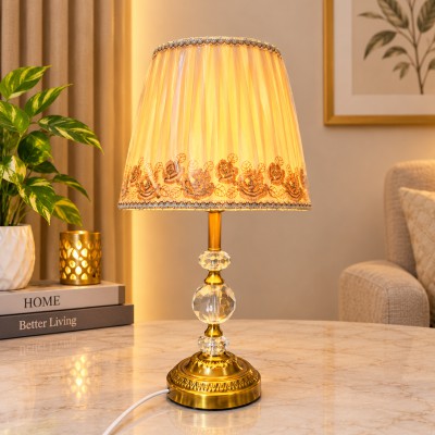 Premium Crystal & Metal Table Lamp