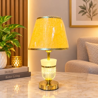 Premium Crystal & Metal Table Lamp