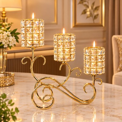 Premium Crystal Candle Stand
