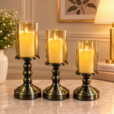 Premium 3-Piece Candle Holder Set