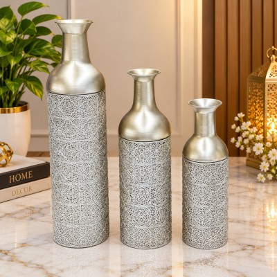 Premium 3 Pic Metal Flower Vase