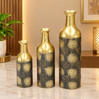 Premium 3 Pic Metal Flower Vase